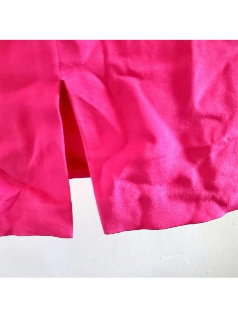 Maggy London Womens Hot Pink 100% Silk Pencil Skirt Size 4 Dry Clean Only - Picture 6 of 9